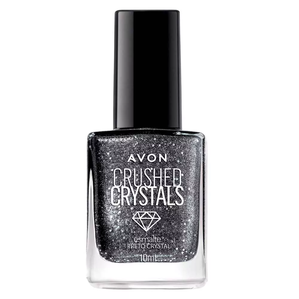 Esmalte Avon Crushed Crystals 10ml - Preto Crystal