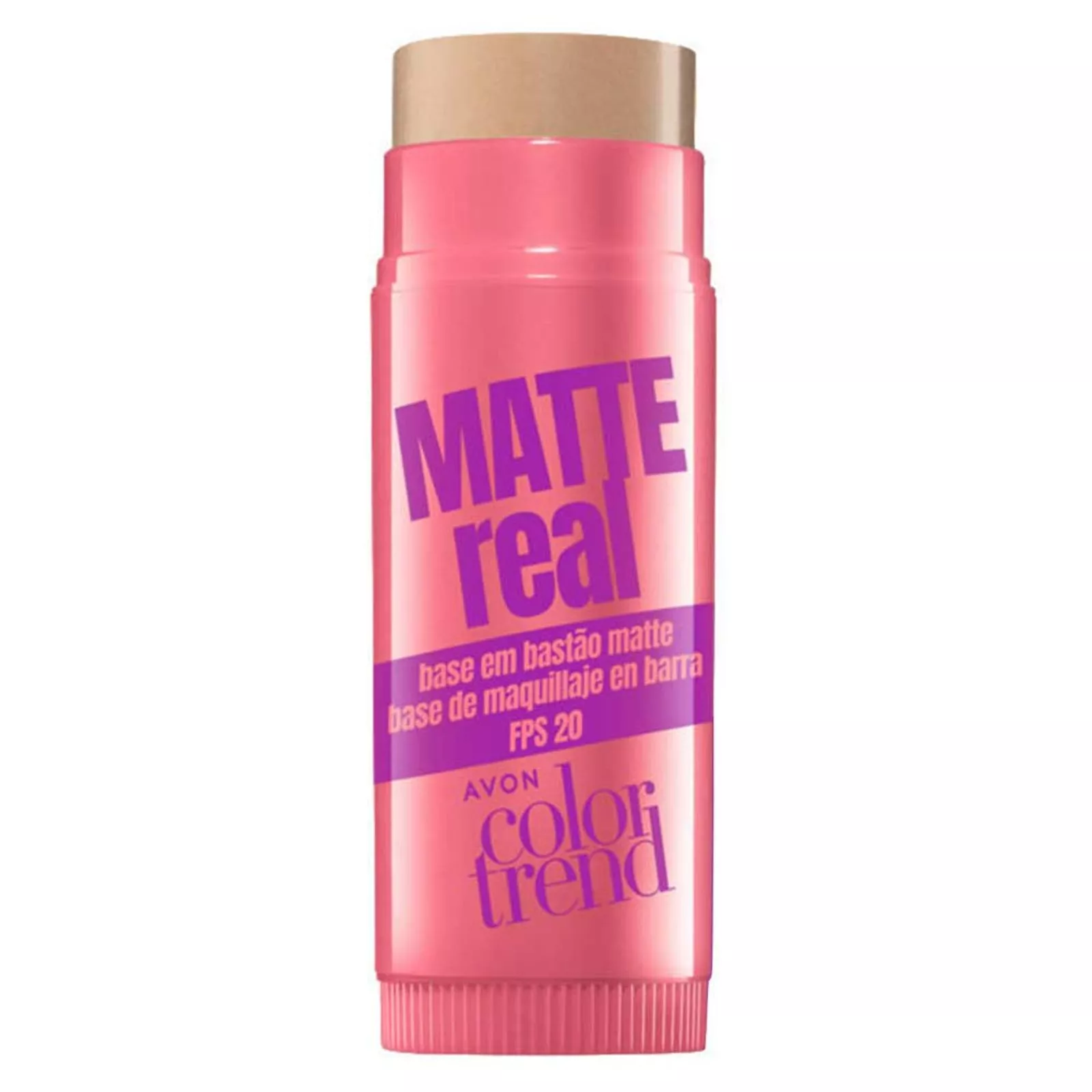 Base em Bastão Matte Real FPS20 3,6g - 220 NQ Antigo Rosado Médio