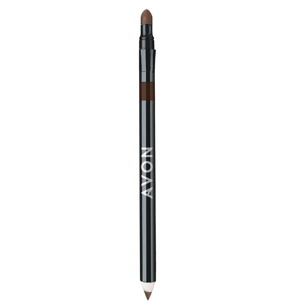 Kit Lápis Para Olhos 2 em 1 Esfumador 1,1 g - Marrom Intenso - 2un