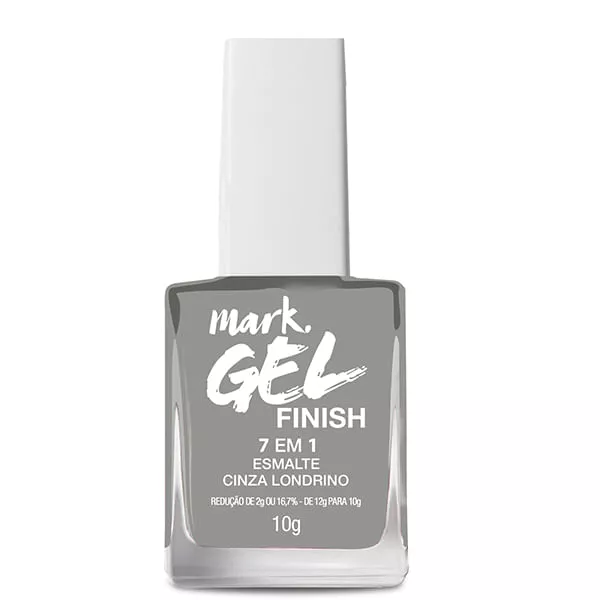 Esmalte 7 em 1 Mark. Gel Finish - 10g - Cinza Londrino