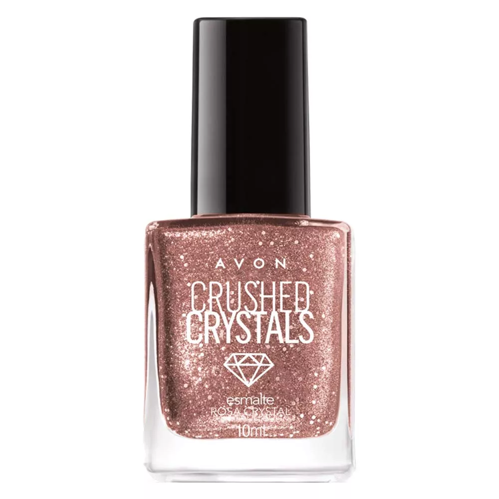 Esmalte Avon Crushed Crystals 10ml - Rosa Crystal
