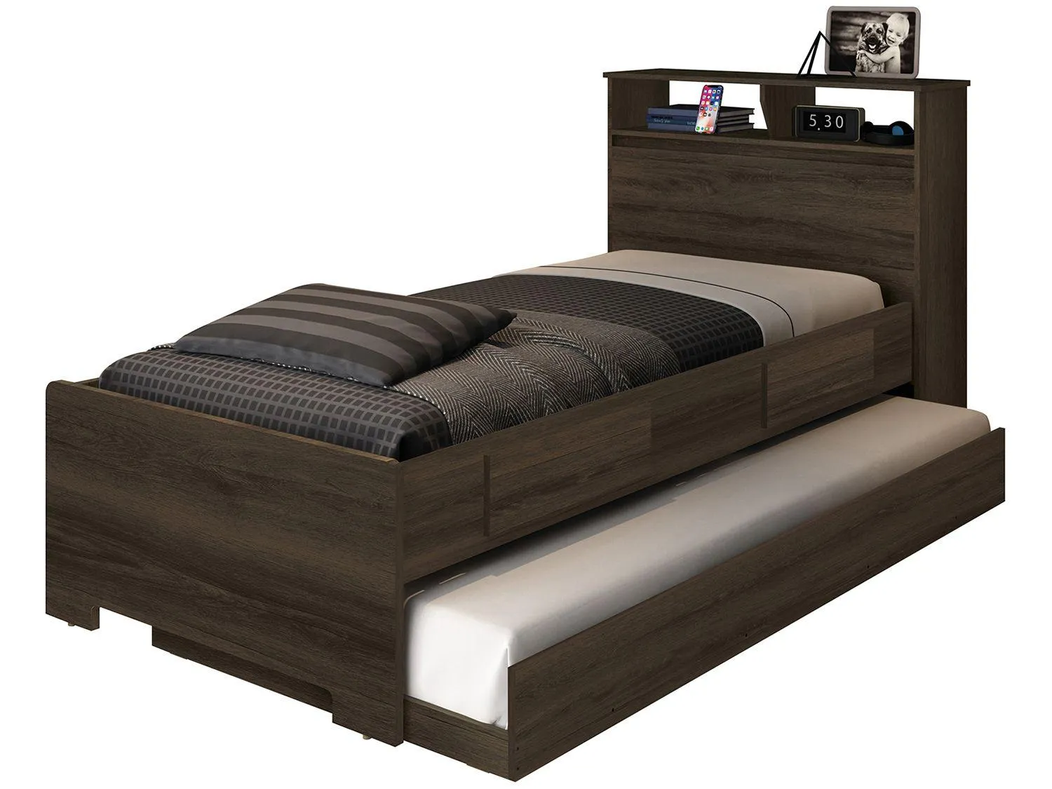 Bicama Solteiro Cama Auxiliar Fênix Savana - 88x188cm