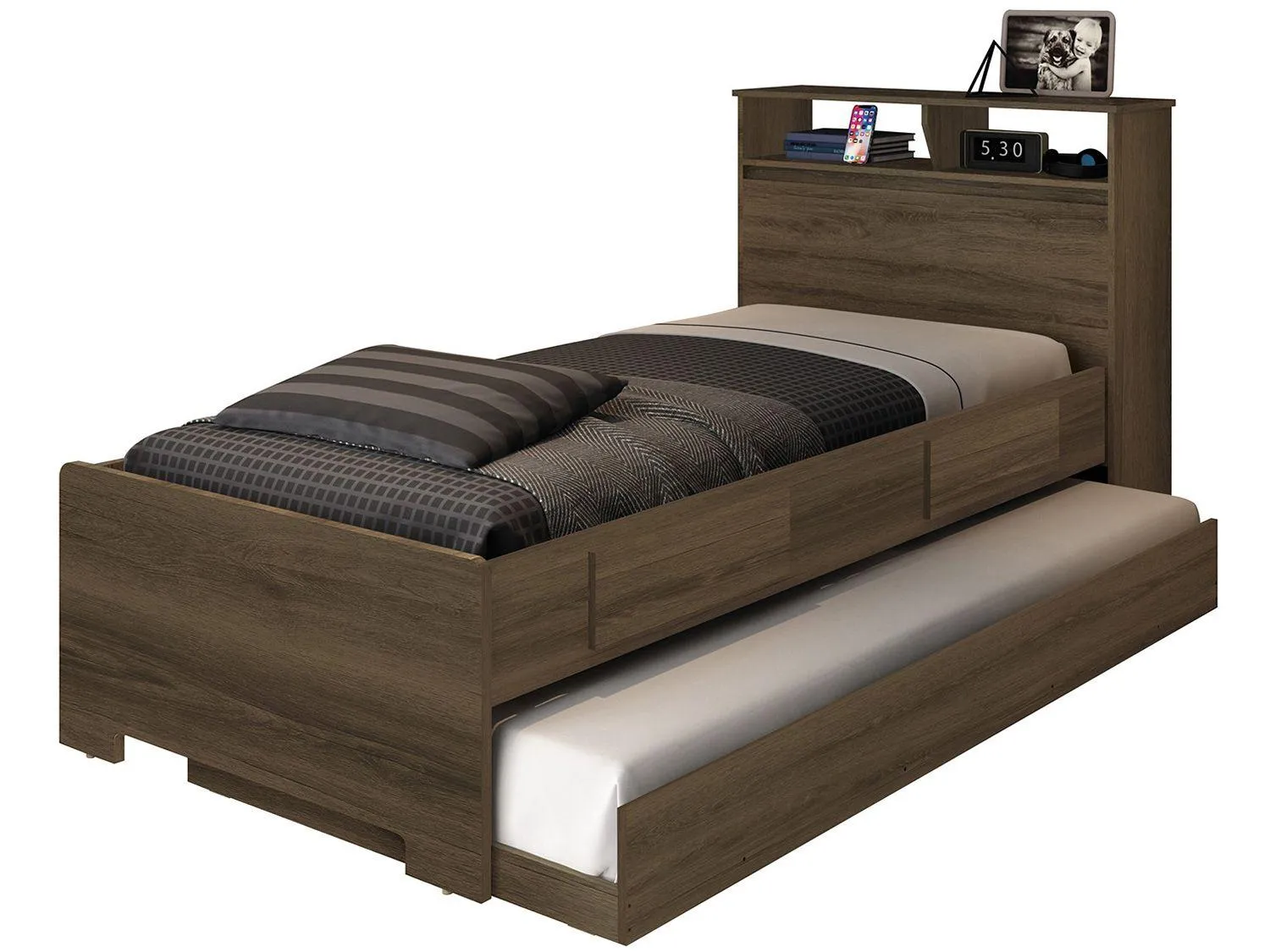 Bicama Solteiro Cama Auxiliar Fênix Savana - 88x188cm