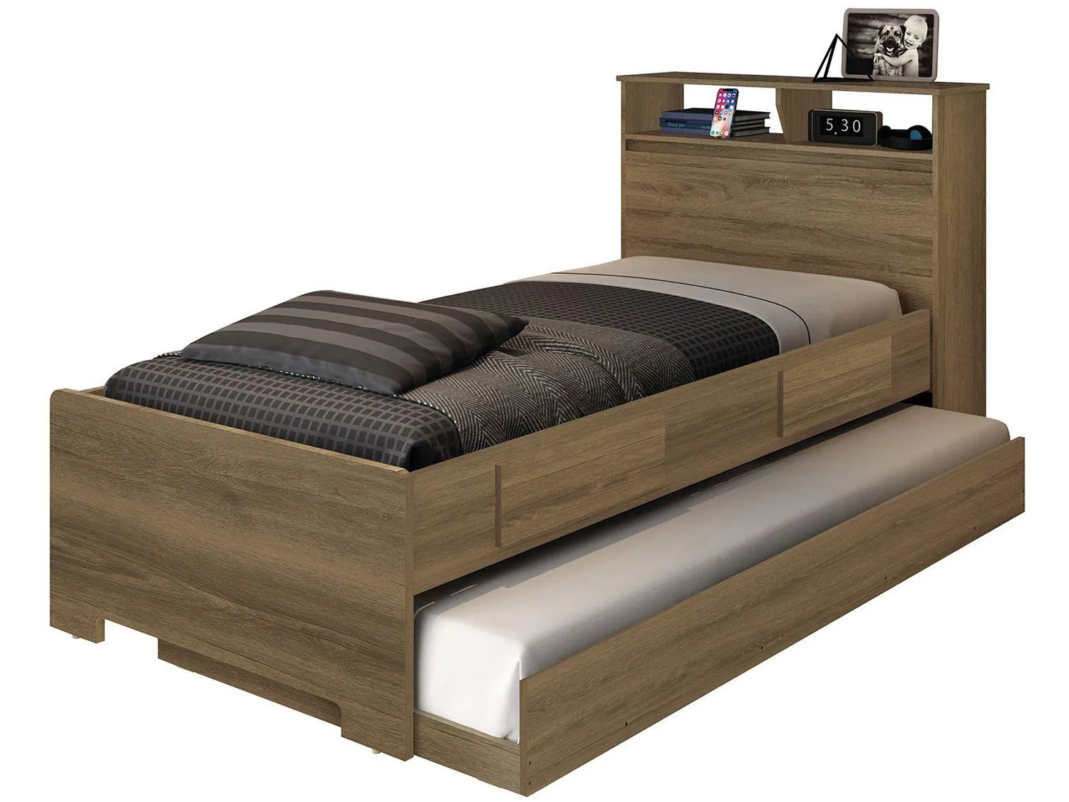 Bicama Solteiro Cama Auxiliar Fênix Savana - 88x188cm
