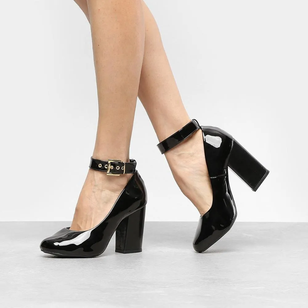 Scarpin Griffe Com Pulseira Salto Alto Feminina