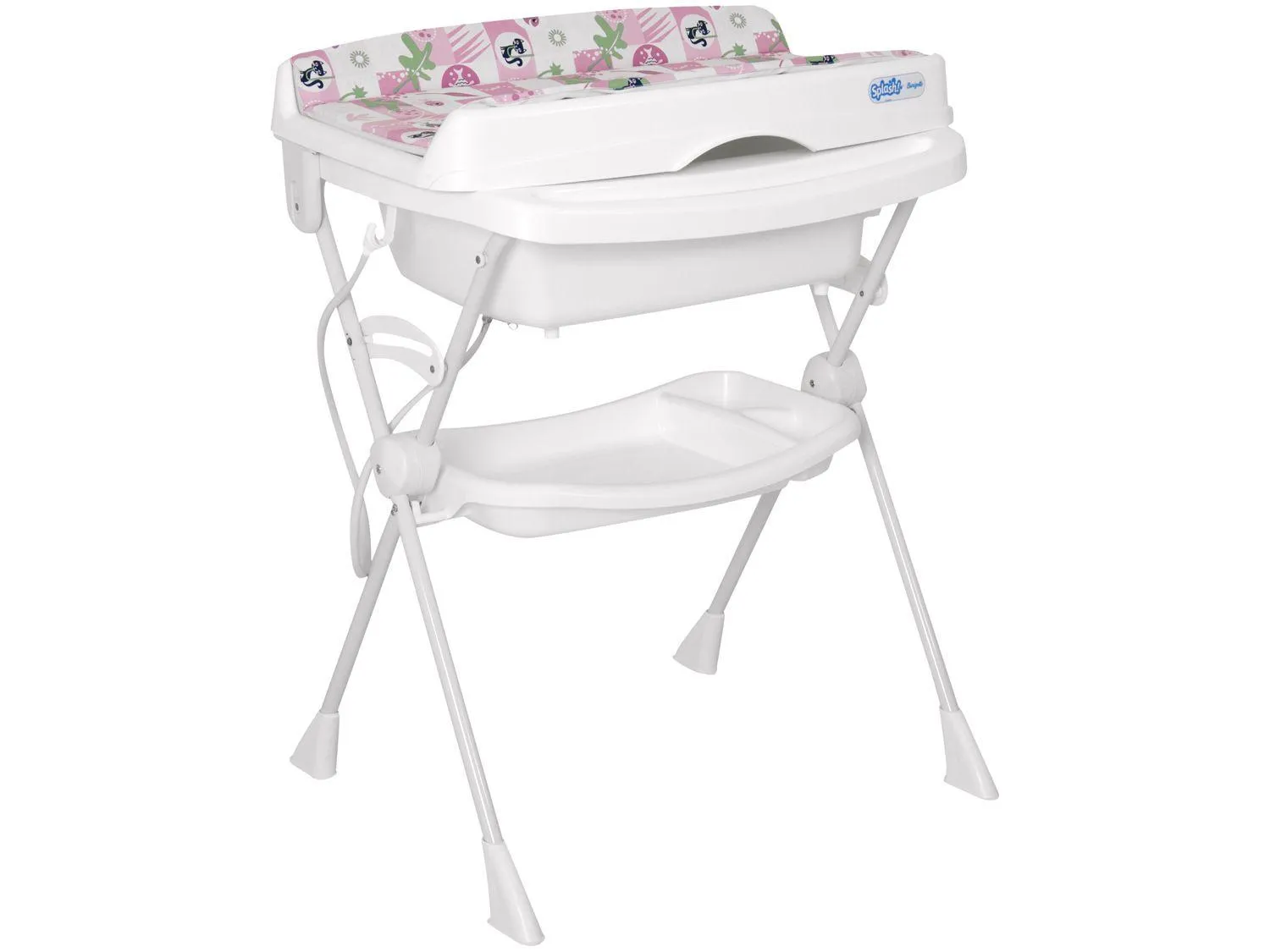 Banheira de Bebê Burigotto com Suporte e Trocador - Splash Peixinhos 20L