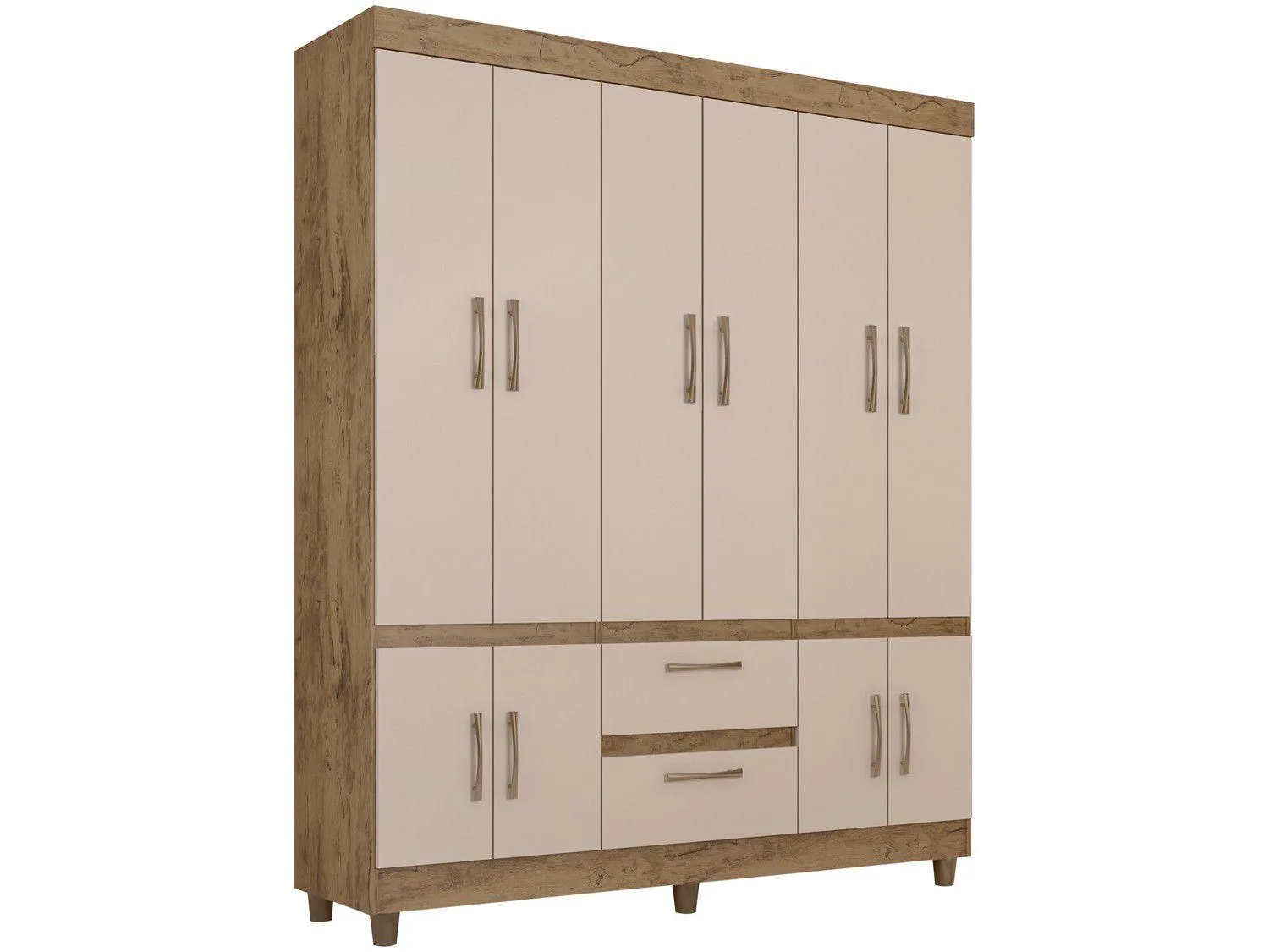 Guarda-roupa Casal 10 Portas 2 Gavetas Araplac