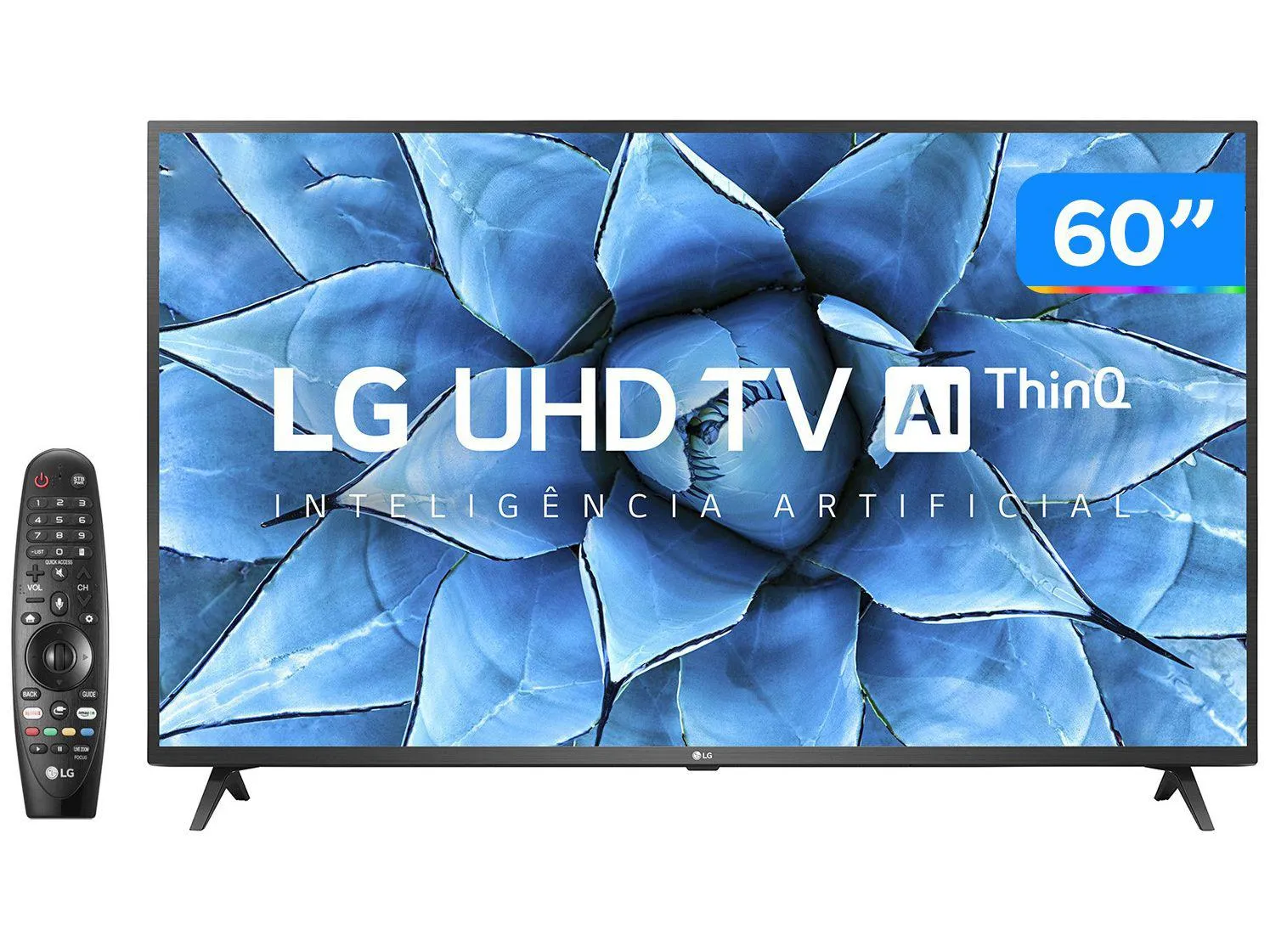 Smart TV 4K LED 60” LG 60UN7310PSA Wi-Fi Bluetooth