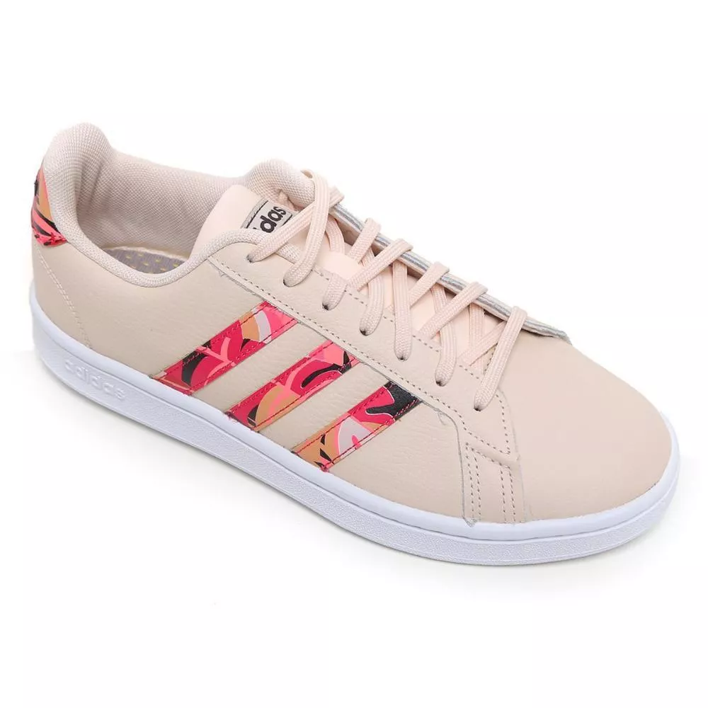 Tênis Couro Adidas Grand Court Farm Feminino