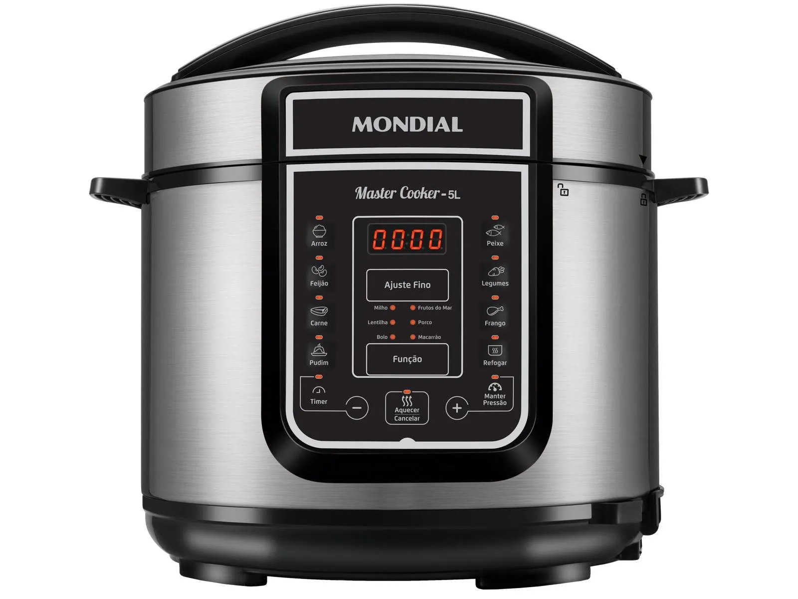 Panela de Pressão Elétrica Digital Mondial Master Cooker Red PE-38 900W 5L Timer