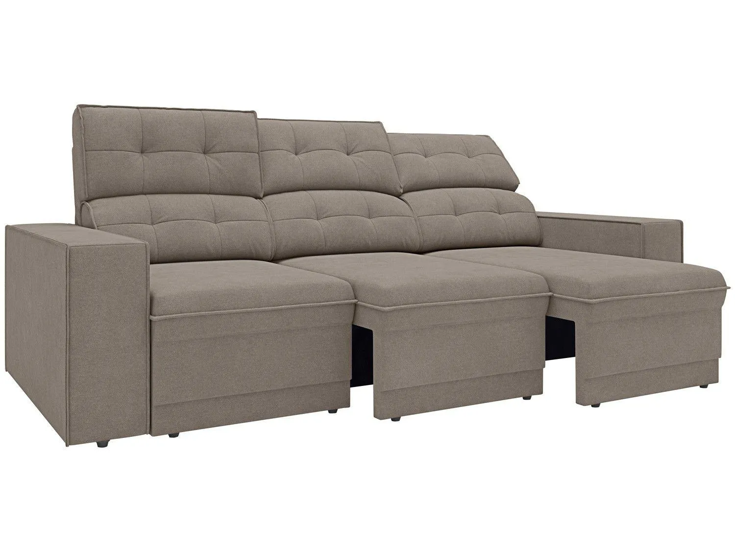 Sofá Retrátil Reclinável 3 Lugares Velosuede Lazio Next Sofás