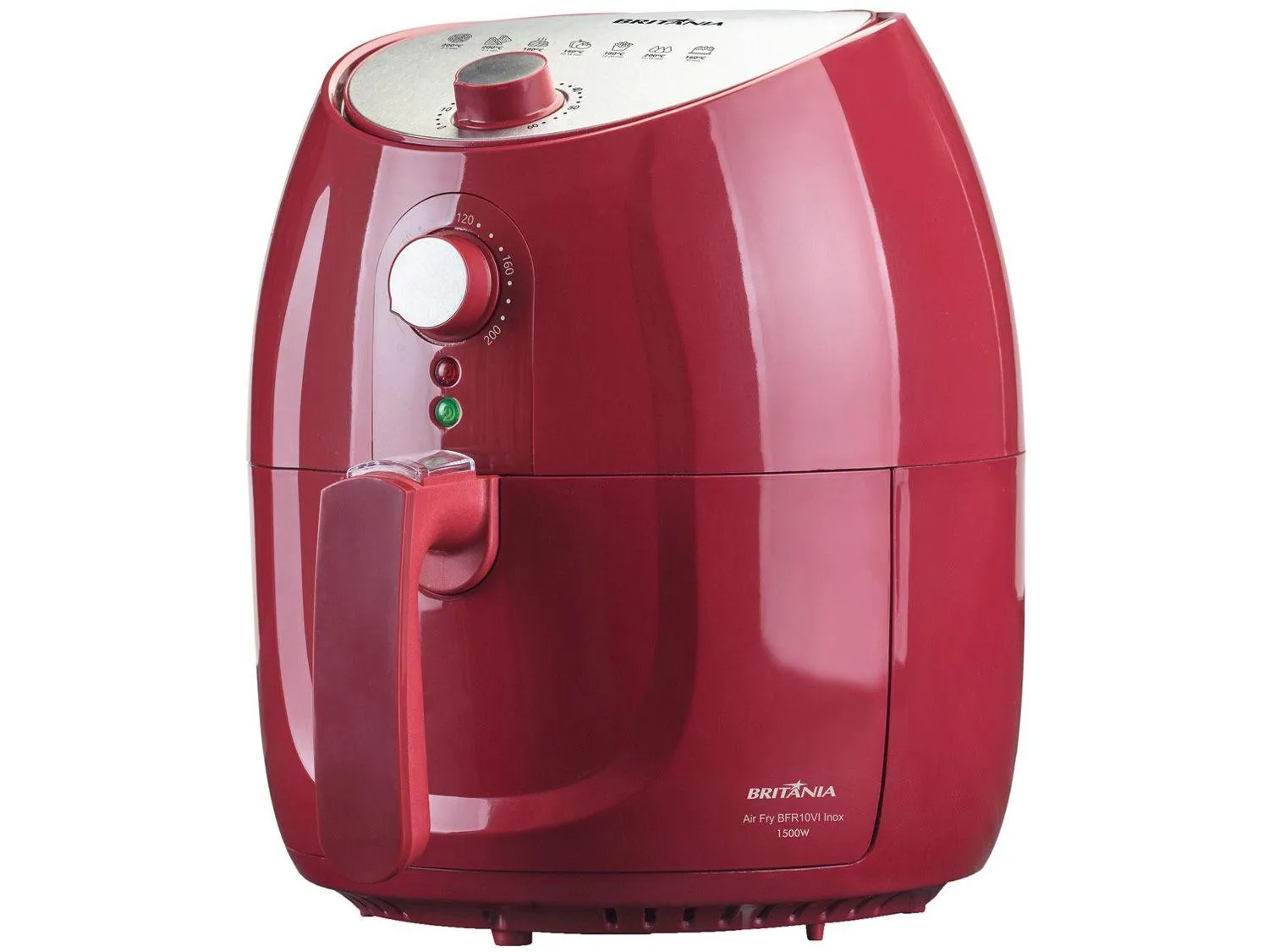 Fritadeira Elétrica sem Óleo/Air Fryer Britânia BFR10VI Vermelha 4,1L com Timer