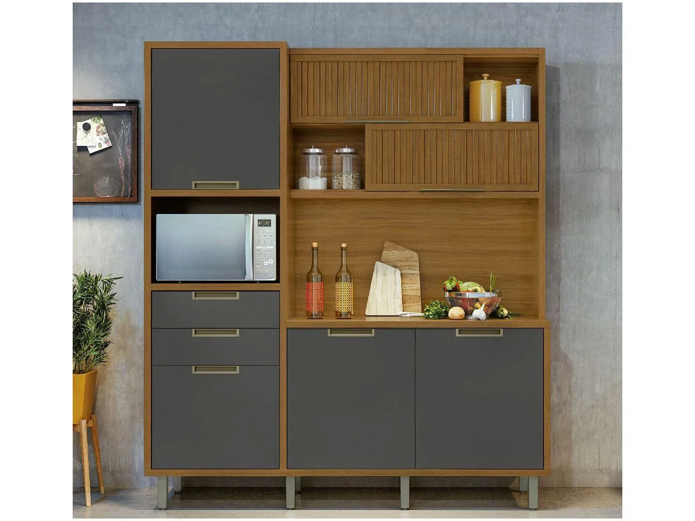 Armário de Cozinha Completa Nesher Loft Imperatriz
