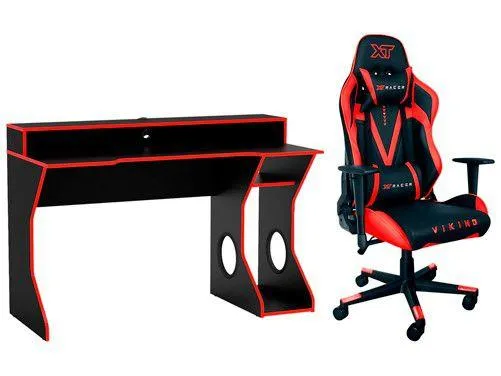 Kit Cadeira Gamer XT Racer Reclinável Giratória