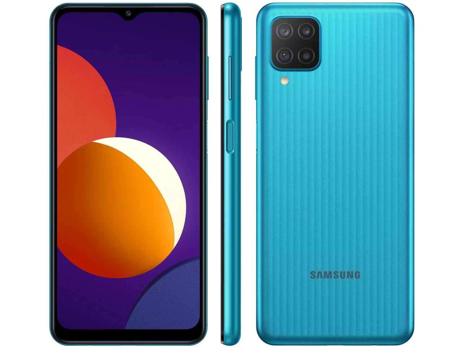 Smartphone Samsung Galaxy M12 64GB Verde 4G - 4GB RAM Tela 6,5” Câm. Quádrupla + Selfie 8MP