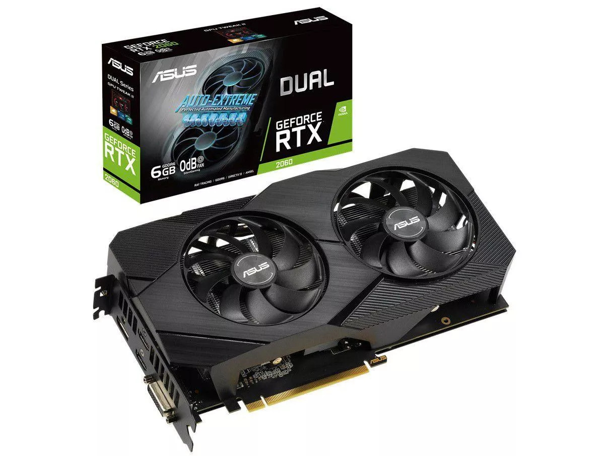 Placa de Vídeo Asus NVIDIA GeForce RTX 2060 - 6GB GDDR6 192 bits Dual