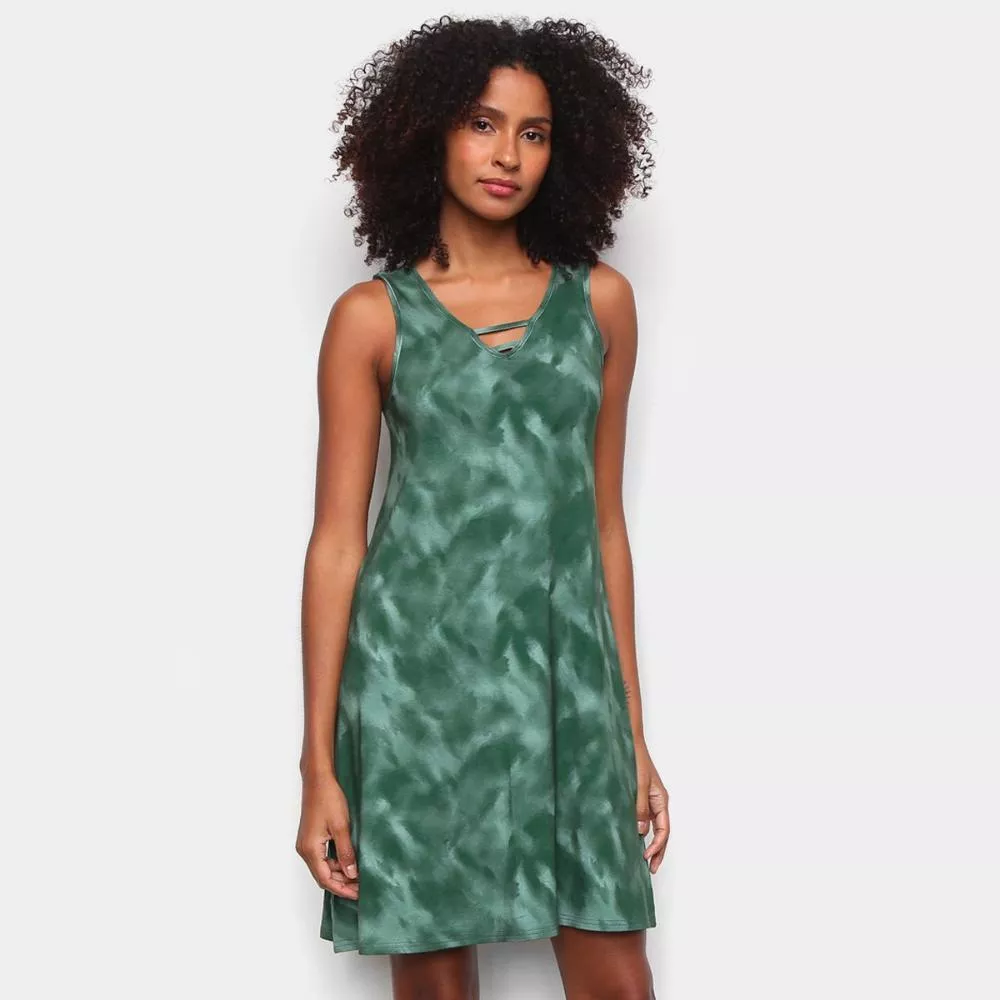 Vestido Malwee Curto Decote V Tiras