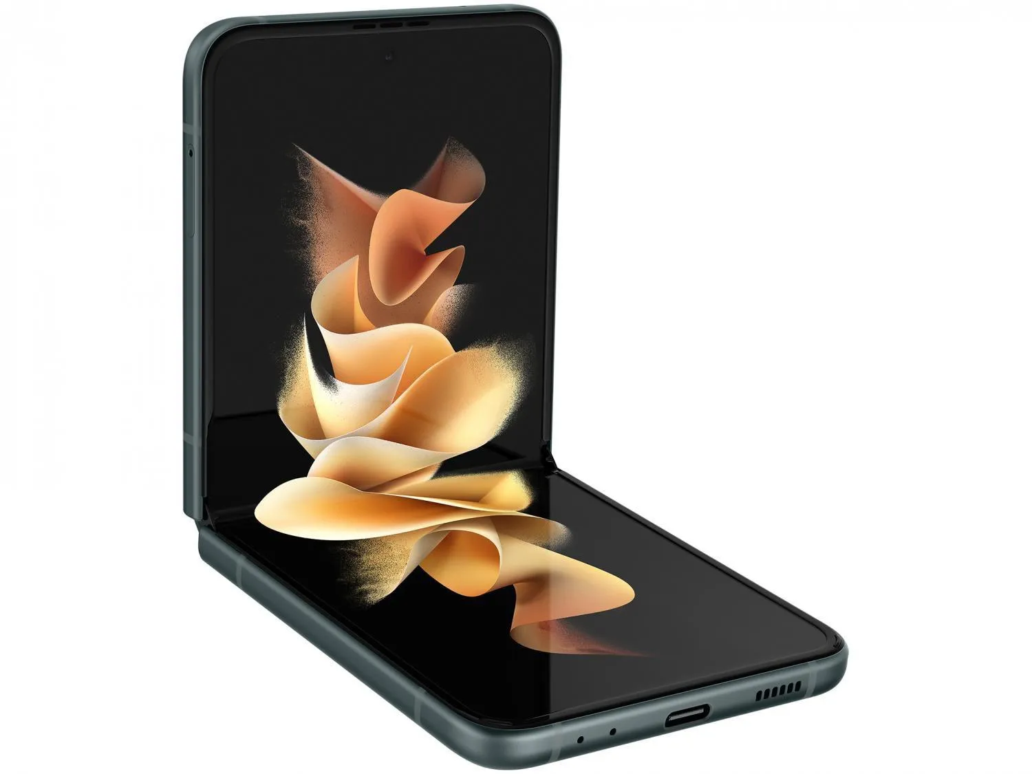 Smartphone Samsung Galaxy Z Flip3 256GB Verde - 5G 8GB RAM Tela 6,7” Câm. Dupla + 10MP