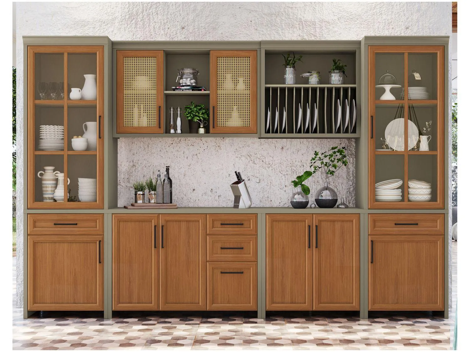 Cozinha Completa Nesher Rainha com Balcões