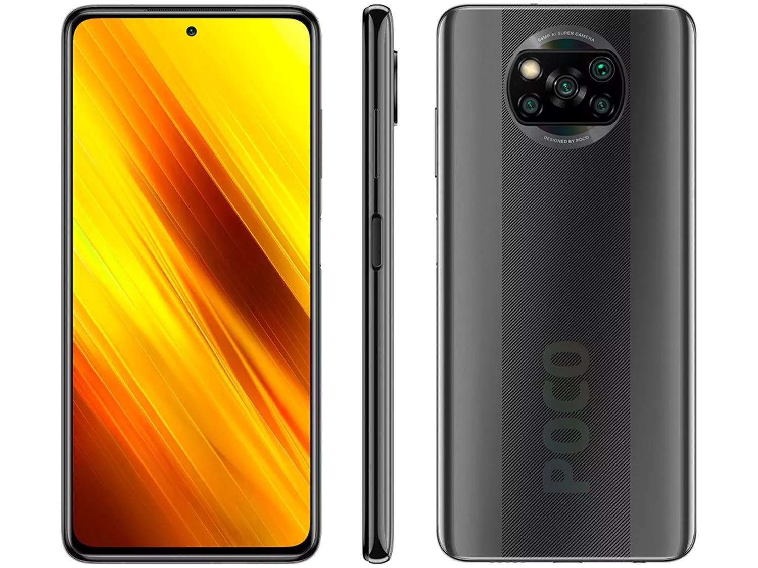 Smartphone Xiaomi Poco X3 NFC 128GB Cinza - 6GB RAM Tela 6,67” Câm. Quádrupla + Selfie 20MP