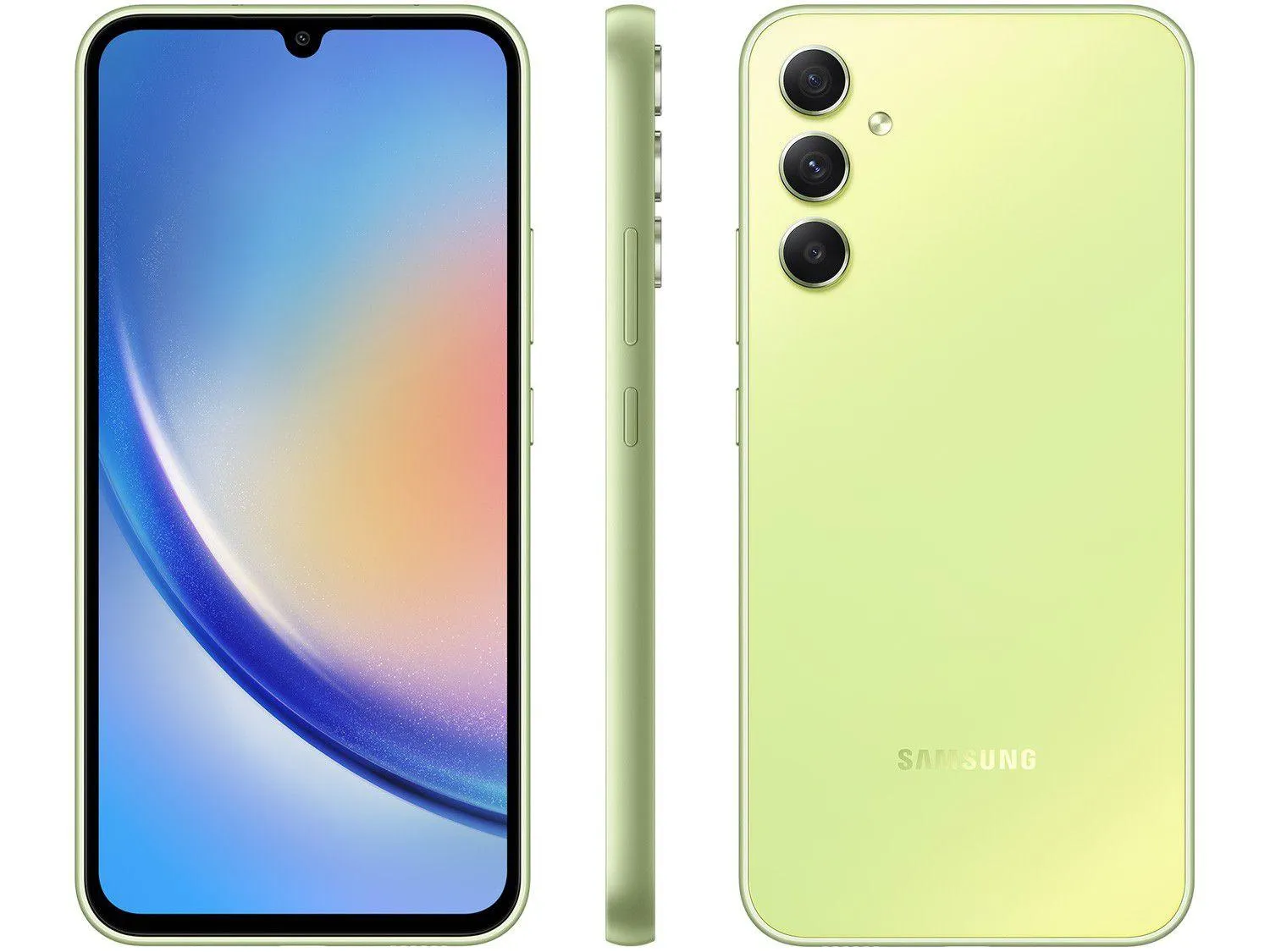 Smartphone Samsung Galaxy A34 256GB Verde Lima 5G Octa-Core 8GB RAM 6,6