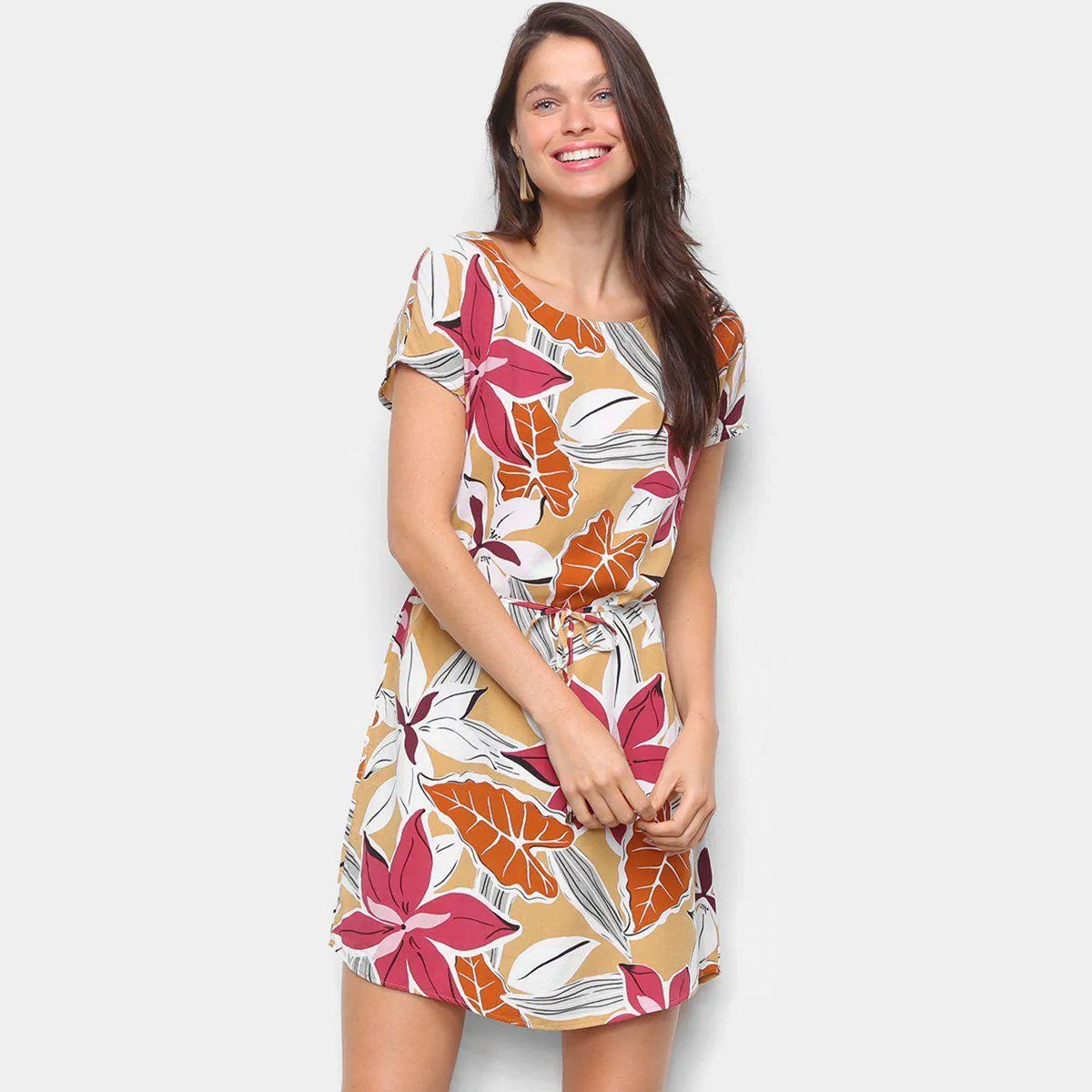 Vestido Curto Hering Estampado Feminino