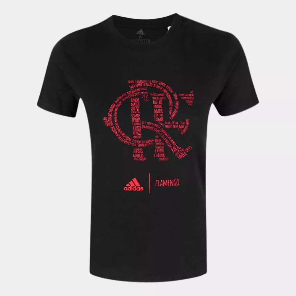Camiseta Flamengo Adidas Blank Feminina