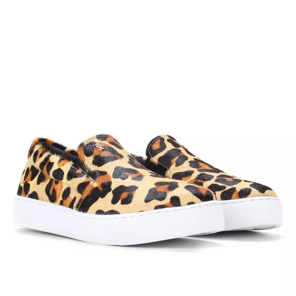 Slip On Couro Santa Lolla Pelo Onça Feminino