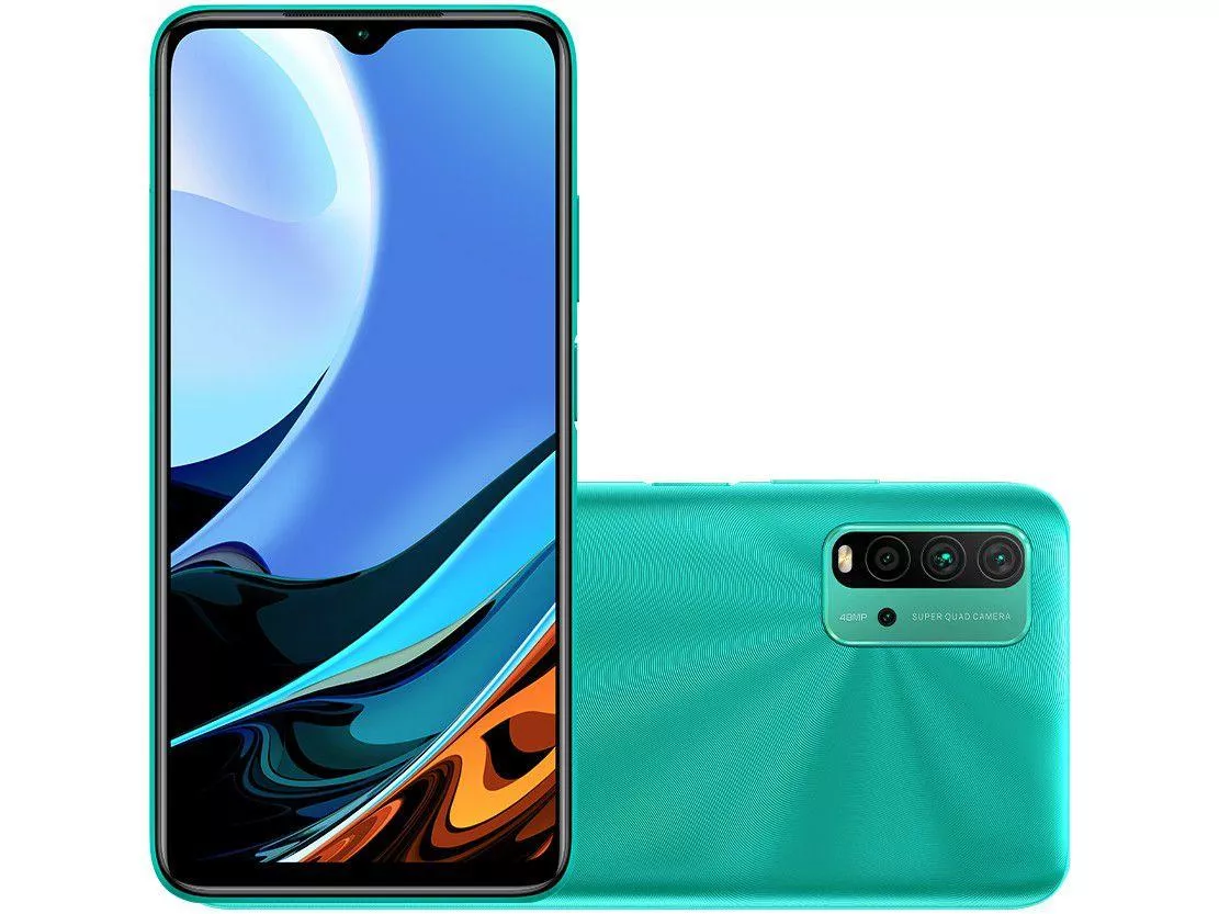 Smartphone Xiaomi Redmi 9T 128GB Verde 4G+ - 4GB RAM 6,53” Câm. Quádrupla + Selfie 8MP