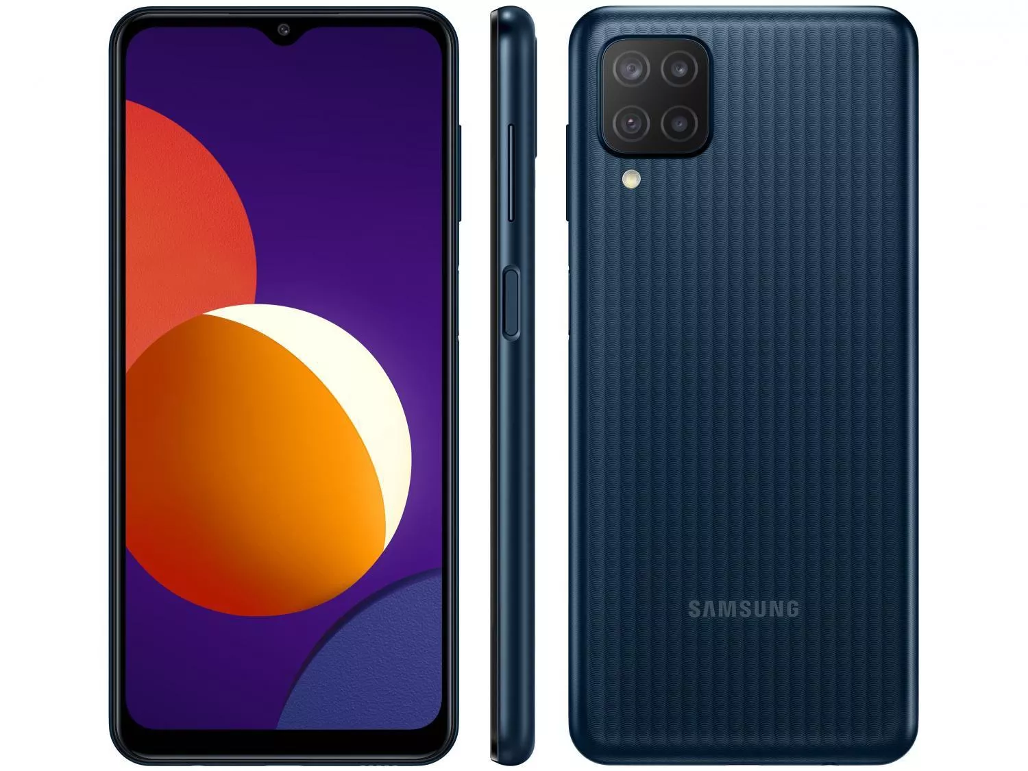 Smartphone Samsung Galaxy M12 64GB Preto 4G - 4GB RAM Tela 6,5” Câm. Quádrupla + Selfie 8MP