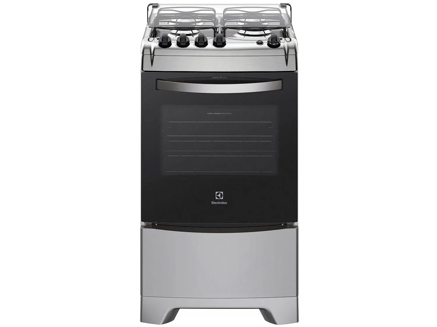 Fogão 4 Bocas Electrolux Prata 52LXU