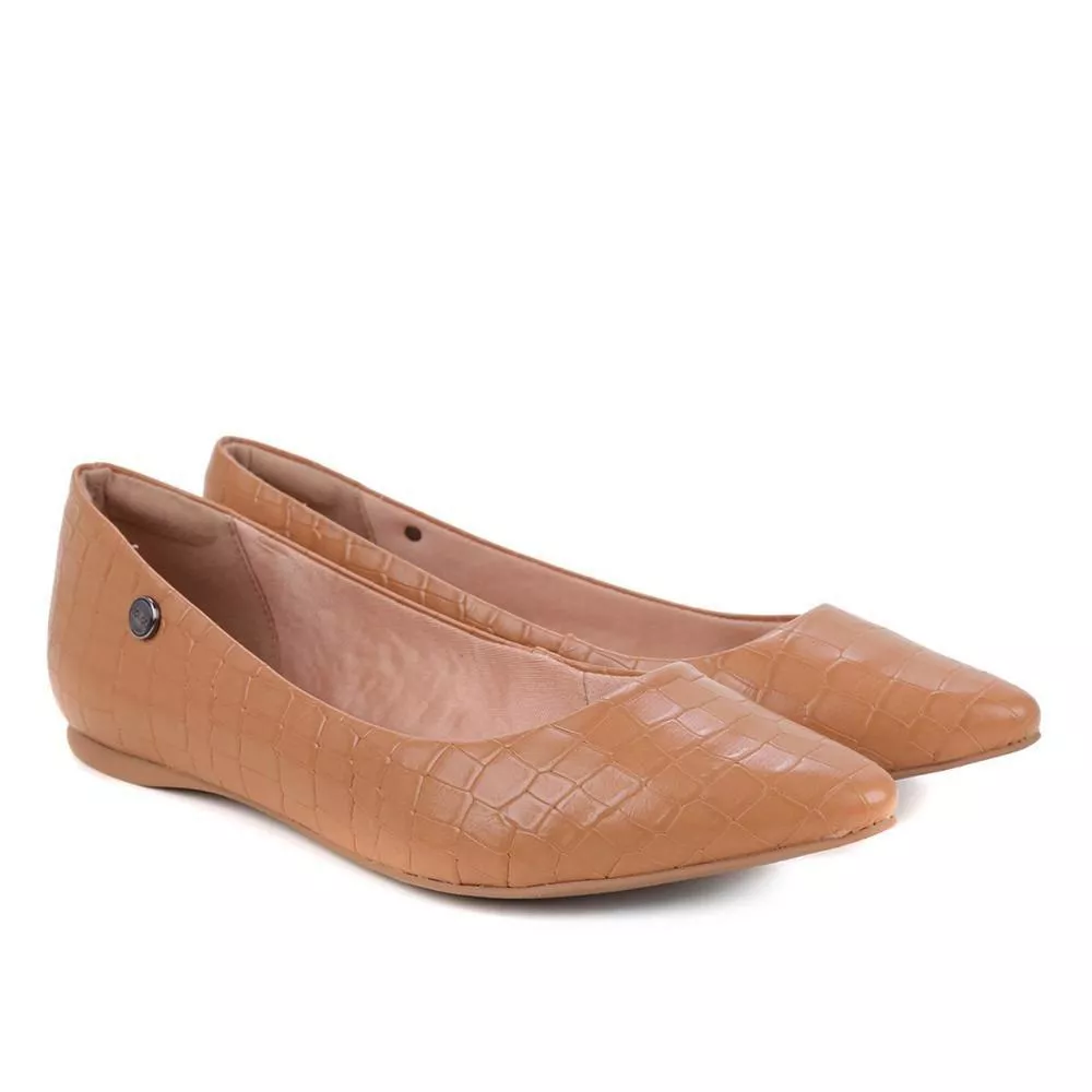 Sapatilha Colcci Bico Fino Croco Feminina