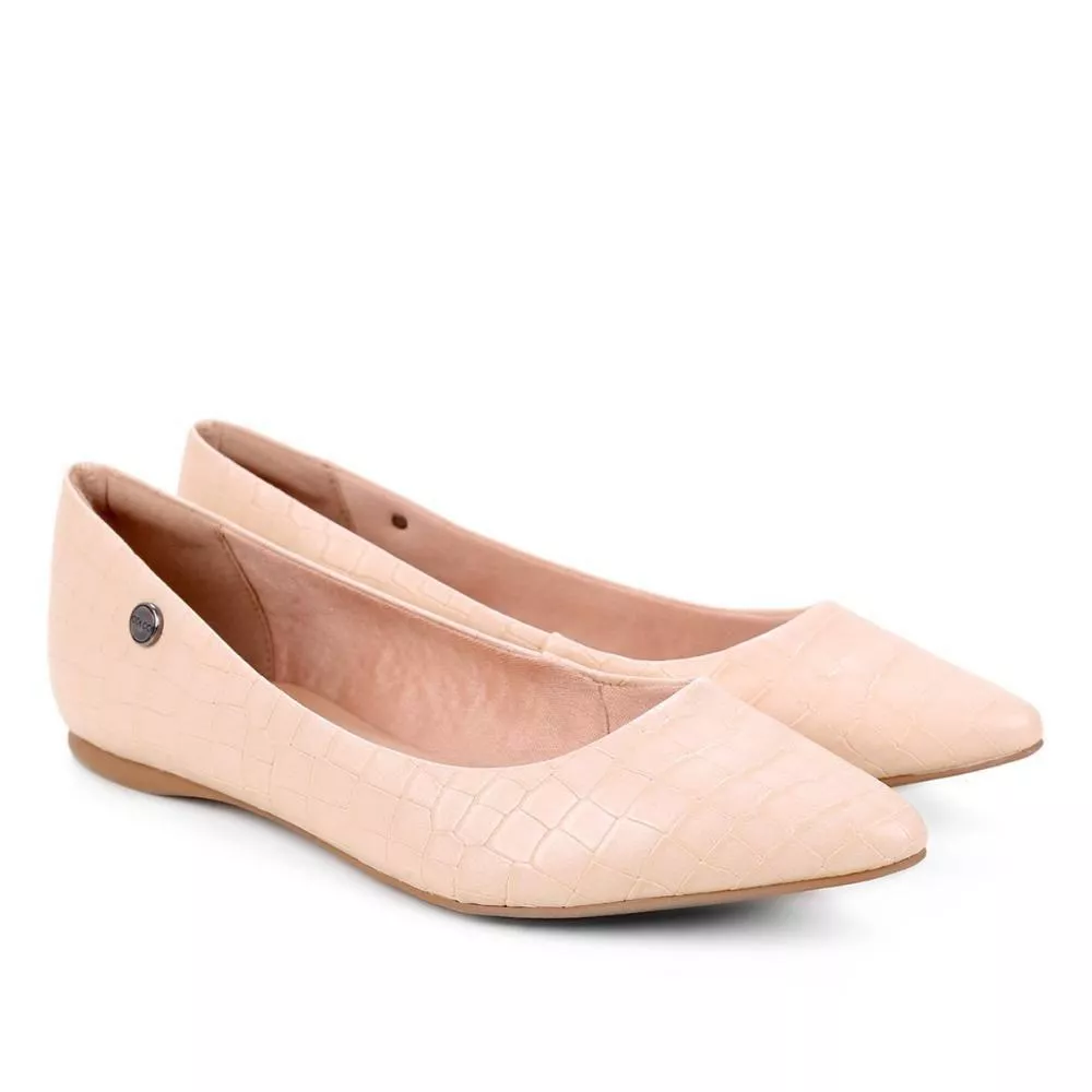 Sapatilha Colcci Bico Fino Croco Feminina