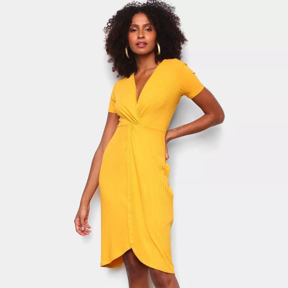Vestido Malwee Midi Canelado