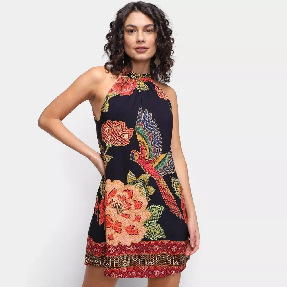 Vestido Curto Farm Floral Yawanawa