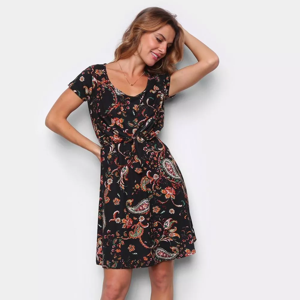Vestido Água Viva Curto Floral