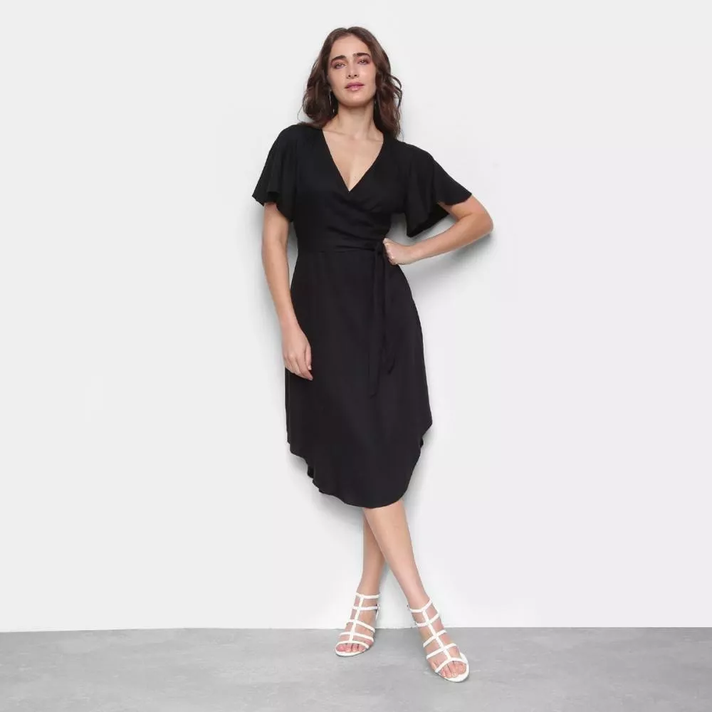 Vestido Midi Mercatto Decote V