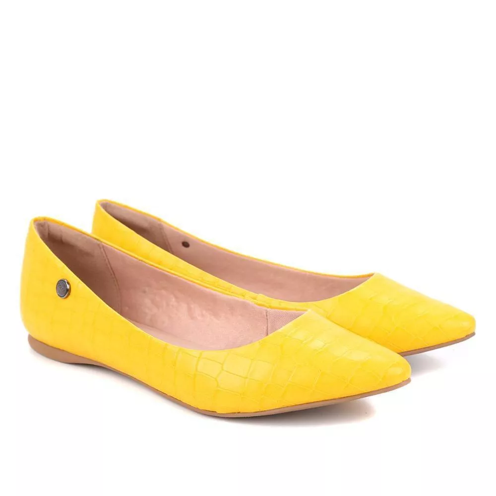 Sapatilha Colcci Bico Fino Croco Feminina