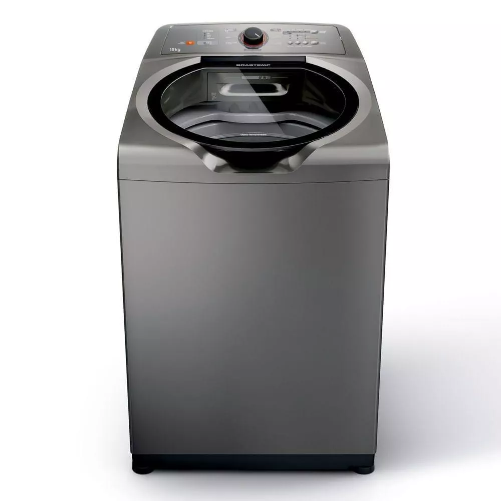 Máquina de Lavar Brastemp 15kg titânio com Ciclo Edredom Especial e Enxágue Anti-Alérgico   - BWN15AT