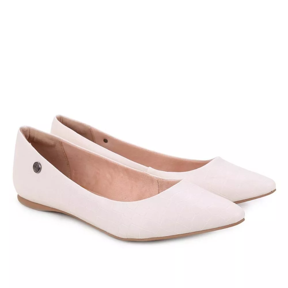 Sapatilha Colcci Bico Fino Croco Feminina