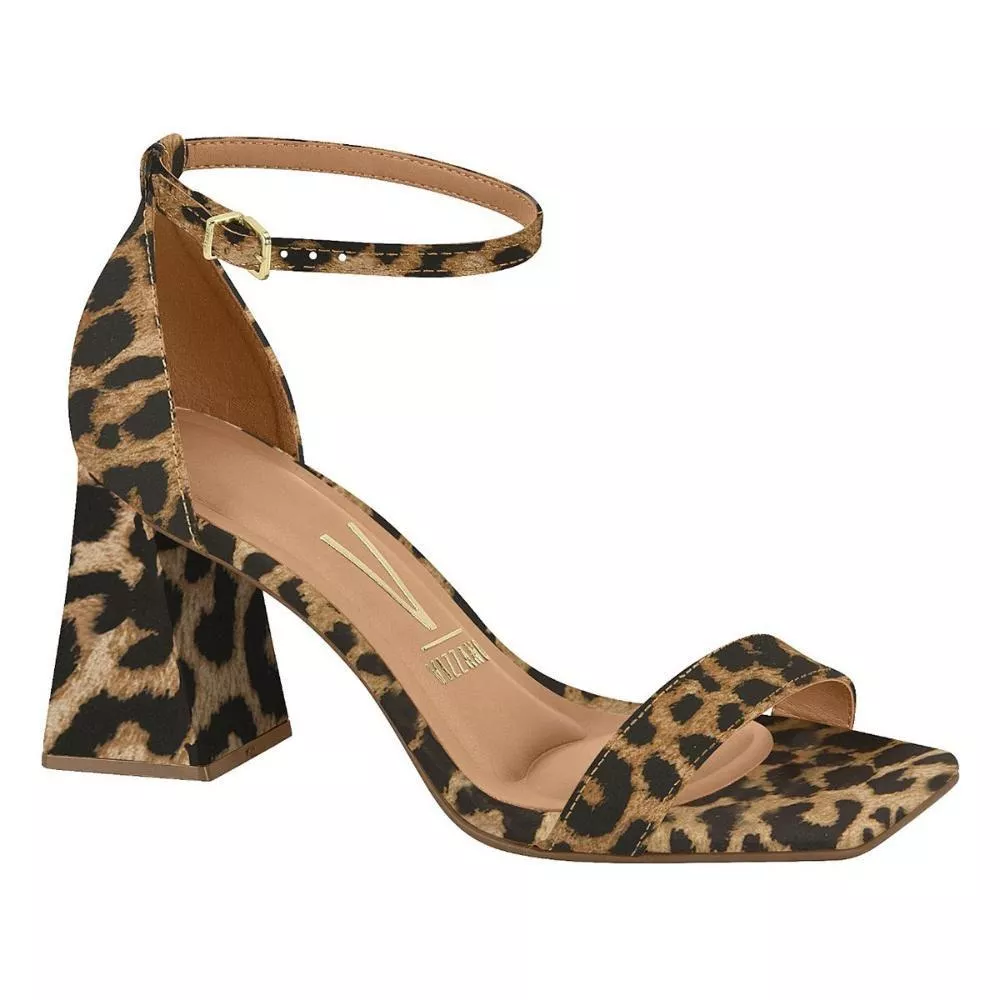 Sandália Vizzano Animal Print Onça Feminina