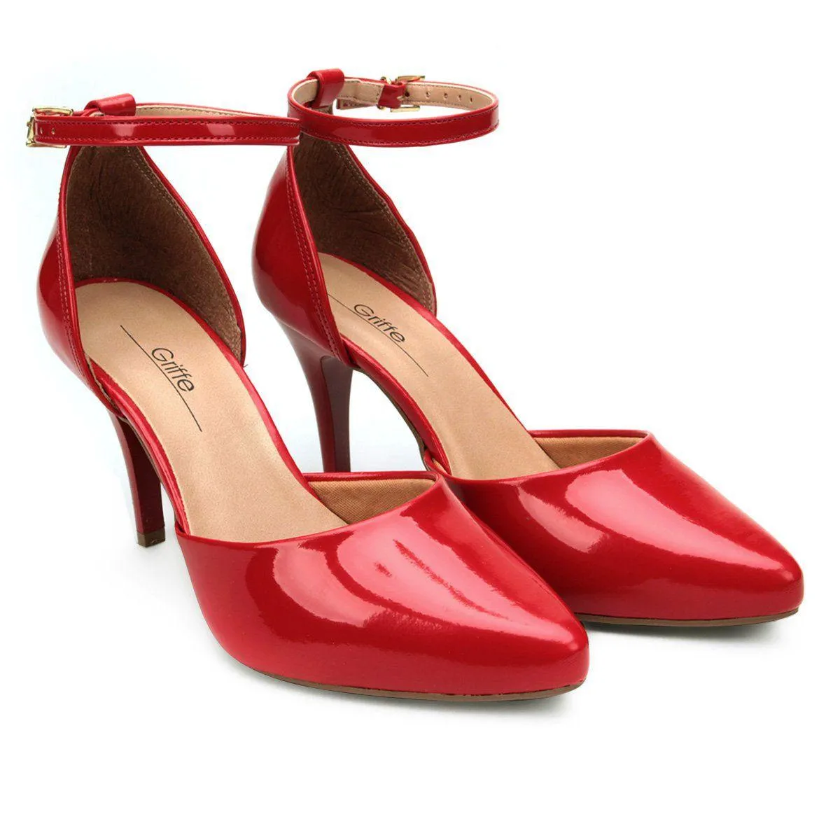 Scarpin Griffe Recorte Salto Alto Feminino